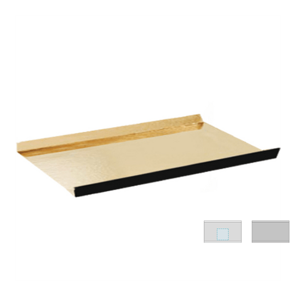 Bandeja con fondo doblado de cartón para repostería